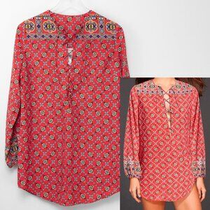 Nanette Lepore Swim Cover-up Pretty Tough Lace Up Tunic Resortwear Size Small
